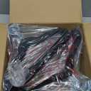 HOUSE DAY 14 Inch Kids Velvet Hangers 50 Pack, Durable Big Kid Hangers for Youth, Teen, Non Slip Kids Felt Hanger, Cute Childrens Hanger for Closet, Black