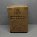 ENITYA Reading Pillow with Arms for Bed Support, 21" Large Back Support Pillow for Sitting up, Wedge Pillow for Reclining, Watching TV, Reading, Gaming, Resting in Bed, Couch or Floor, Grey (Large(Above 5'10"))