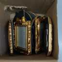 5 Pcs Miniature Picture Frames Small Vintage Picture Frames, Oval Rectangle Wall Hanging Antique Photo for Jewelry Display Holiday Decor (Style 6)