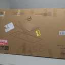 Gold Coffee Table for Living Room, Modern Glass Coffee Table with 47" Tempered Glass Top and Metal Tubular Legs for Small Space, Apartment, Office (47.3Lx23.6Wx18.1H)