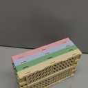 Xhwykzz 4 Pack Pastel Crates for Storage, Plastic Folding Basket, Colorful Small Storage Containers for Bedroom Office Classroom Bathroom Desktop Drawer Organizer Decor (9.8x6.5x3.8inch) (Medium, Pink, blue, green, yellow.)