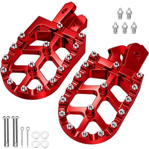 Dirt Bike Foot Pegs Replacement for Surron Sur Ron LBX E-Ride Pro S SS SR 2.0 3.0 79Bike Falcon GT Talaria Throne SRPNT Parts Left and Right Electric Dirtbike Pegs Footrest Red