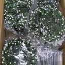 24in Artificial Boxwood Topiary Tree 2 Pack, Artificial Boxwood Double Ball Topiary Trees, UV Resistance Rated Faux Topiaries Tree, Fake Greenery Plants Ball Tree for Porch,Home,Garden (Osmanthus Leaves-2pcs)