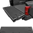 Hooke Road 24-26 Tacoma Flat Tailgate Cover Panel Plate with 2 Cup Holders for 2024 2025 2026 Toyota Tacoma 4th Gen, Work as Camping Table Desk - Black Plastic Board