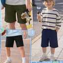 5 Pack Boys Shorts Kids Athletic Summer Knee Length Sweatshort Teen Drawstring for School Short Pocket 6-16Y