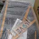 Pawaboo Dog Ramp for Bed, 57'' Foldable Dog Ramp for Couch, 5 Adjustable Height from 19.7'' to 30'', Portable Stable Pet Steps with Dogs Tag & Safety Side Rails, Pet Ramps for Bed Couch Stairs, Walnut