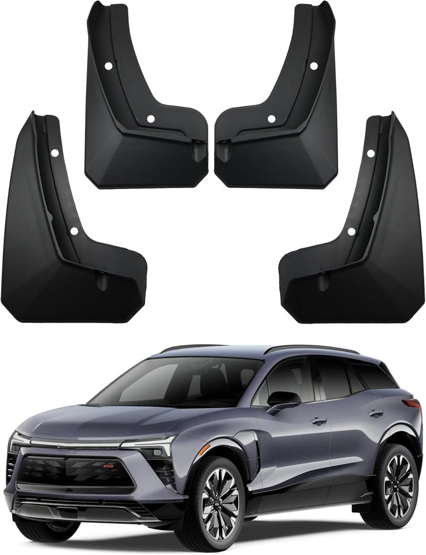 Mud Flaps Compatible with Chevrolet Blazer EV Accessories 2026 2025 2024 Splash Guards All Weather Fender Guard Mudguards Sediment Protection No Need to Drill Holes NOT FIT SS Models