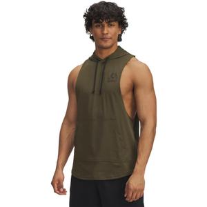 Under Armour Men's Project Rock Payoff Sleeveless Hoodie (Green, S)