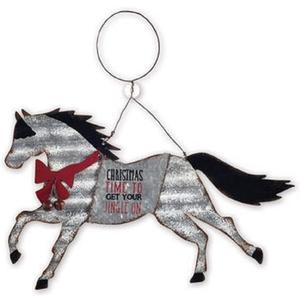 2 x Sunset Vista Christmas Horse Hanging Ornament