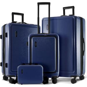 Hard Shell Luggage Sets with Spinner Wheels 4 Piece, Expandable Large Suitcases with TSA Lock, Travel Large Suitcase Set, Navy Luggage Set (4 Piece Set (22/24/28))