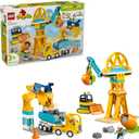 LEGO DUPLO Town 3 in 1 Construction Site and Vehicles Toys for Toddlers - Pretend Play Set for Boys & Girls, Ages 3+ - Building Blocks for Fine Motor Skills Practice - Gift for Birthdays