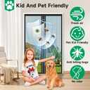 Upgraded Magnetic Screen Door Mesh, Full Strip Magnets, Heavy Duty Fiberglass Mesh, Door Screen Magnetic Closure for Single Door Size 36 x 82 Inch, Screen Door Size 38 x 84 Inch Black