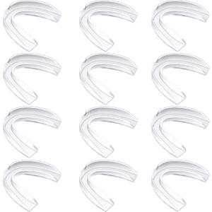 BBTO 20 Pieces Sports Mouth Guard Boxing Mouth Protection Athletic Mouthpiece for Football Basketball Hockey Karate Rugby Match(Transparent Color,Adult (11 yrs & Above)