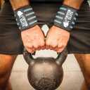 4 x 18" Wrist Wraps - Premium Grade Straps Featuring Ergonomic Thumb Loops - Best Wrist Support Braces for Powerlifting, Bodybuilding, and Strength Training (Blue)