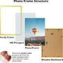 JCJMY 15x19 Picture Frame Gold for Poster Photo Picture, Horizontal and Vertical Formats for Wall Hanging, 15 x 19 Wall Gallery Poster Photo Frame for 15 by 19 Photos Posters, Gold