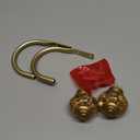 2 Pack Curtain Holdbacks, USFOOK Decorative Window Drapery Tiebacks (2 Pack/1 Pair), Curtain Tie Back Hooks for Wall with Gold Translucent Finials (3.95" L x 3.4" W)