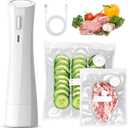 Handheld Vacuum Sealer for Food Storage: Portable Vacuum Sealing Machine with 13 Vacuum Bags - USB Rechargeable Cordless Food Sealer Saver for 5X Preservation