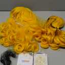 ColorGround Long Curly Cosplay Wig with 2 Ponytails (Yellow)