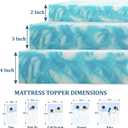 EGO Topper 2 Inch Twin Memory Foam Mattress Topper, Gel Foam Mattress Topper for Pressure Relief, Ventilated Design Bed Topper in a Box, CertiPUR-US Certified, 38"75", Medium