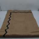 Outdoor Patio Rug 5x7 Washable Easy Jute Rug, Non-Skid Scalloped Geometric Floor Mats for Living Room, Neutral Modern Foldable Low-Pile Minimalism Carpet for Bedroom Backyard Home Decor