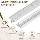 uxcell T-Molding Transition Strip, 2.95 ftx0.24(LxW), Matte Silver