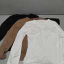 AUTOMET 3-Pack Women's Long Sleeve Crop Tops - Basic Fitted T-Shirts Set, Small