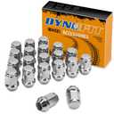 Dynofit M12x1.5 Lug Nuts Compatible with Honda Toyota Ford, Closed End Wheel Nuts for 5 Lug Aftermarket Wheel, 20pcs Chrome 1.38"H 60 Degree Conical Seat for Accord CR-V Tacoma Fusion Focus Escape