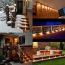 LED Deck Light Kits Warm White, 1.22 Recessed Step Light 12 Pack with Black Protective Shell, DC12V Low Voltage LED Deck Lighting, IP67 Waterproof Outdoor Stair Lights for Garden
