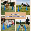 Dog Agility Course Backyard Set, Dog Agility Hurdle Cone Set with Height Adjustable Crossbar for Rehabilitation & Beginners, Dog Agility Equipment for Dog Obstacle Course - 18 Inch