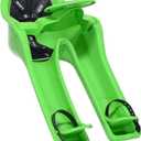 iBert Front Mounted Child Seat with Patented Mounting for Easy and Secure Installation - Childs Bike Seat with 3-Point Safety Harness and Adjustable Foot Cups - Durable Plastic Shell (Green)