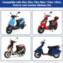3.50-10 Scooter Tire Tubeless Compatible with 49cc 50cc Tao tao Elite 80 Vino 125 Genuine Buddy Scooter, 3.50x10 Street Tire Replacement for 10 Inch Rims Front Rear Mopeds with Valve Stem