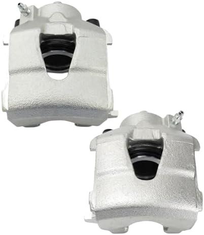 TRQ Front Brake Caliper Set Compatible with 2009-2011 Audi A3 A3 Quattro 1998-2010 Volkswagen Beetle 1999-2006 Golf 1999-2015 Jetta