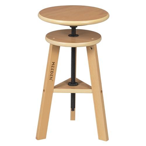 MEEDEN Wooden Drafting Stool with Adjustable Height, Artist Stool,Office Studio Stool, Up to 220 Lbs,German Beech Wood, Perfect for Artists Studio,Home Use,Kitchen,Bars