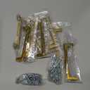 Ravinte 10 Pack Solid 3-3/4 Inch Square Cabinet Handles - Brushed Brass Pulls for Kitchen Drawers and Cabinets - Hardware