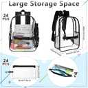 Cholemy 24 Set Clear Backpacks with Pencil Cases, 12 Inch Black