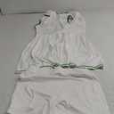 ATTRACO Women's Golf Dress with Built in Shorts and Bra Tennis Outfits Ribbed Polo Workout Dresses XL White