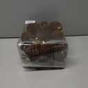 36pcs Velvet Ornaments for Christmas Trees, Flocked Christmas Balls Sets Assortment for Xmas Tree Holiday Decor (Brown)