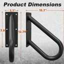 WIPHANY Handrails for Outdoor Step U Shaped Pipe Grab Hand Rails for 1-3 Steps Indoor or Outdoor Stair Wall-Mount Hand Railing for Garage Porch Patio Garden Entrance