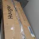 Huuger 47 inch Computer Desk with 4 Drawers, Gaming Desk with LED Lights & Power Outlets, Home Office Desk with Large Storage Space for Bedroom, Work from Home, Black