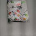 Horaldaily Christmas Tablecloth 60120 Inch Rectangular, Red Green Yellow Lights Washable Table Cover for Party Picnic Dinner Decor (White)