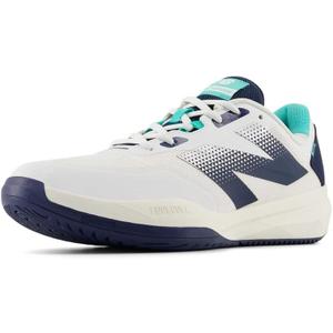 New Balance Men's FuelCell 796 V4 Tennis Shoes (9.5 X-Wide, White/Nb Navy/Cyber Jade)