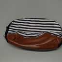 Large Makeup Bag, Stripe Makeup Bag for Purse Travel Makeup Pouch Waterproof Makeup Brush Holders Portable Small Toiletry Bag for Women