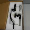 Front Door Handleset Entry Door Handle Set with Cove Knob for Right and Left Handed Sided Doors, Interior and Exterior Entrance Passage Lock Matte Black