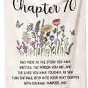 Afterprints 70th Birthday Gifts for Women, Chapter 70 Birthday Blanket, 70 Year Old Bday Gift for Woman, Mom, Friend, Sister, 70th Birthday Decorations, Turning 70 Throw Blankets 50'' x 60''