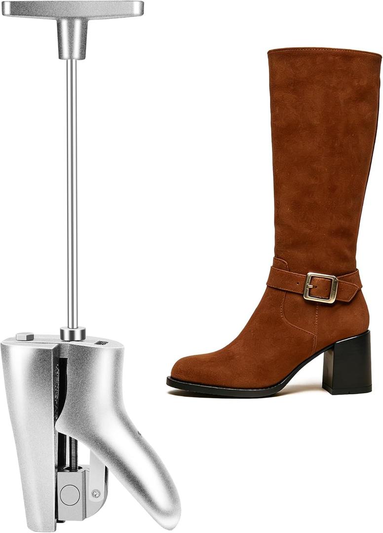 Cast Aluminum Boot Instep Stretcher & Vamp Raiser, Heavy Duty Shoe Expander for Men & Women, Adjustable Instep Stretcher for Western, Cowboy, Hiking, Work & Riding Boots