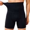 TAILONG Mens Shapewear Tummy Control Shorts Compression Underwear Slimming Body Shaper Boxer Briefs (X-Large, Black)