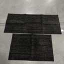 COSY HOMEER-Dirt-Trapper-Door-Mat 32"x48" Non-Slip Entryway Rugs Washable Welcome Mat Absorbent Entrance Mats Low Pile Dog Door Mats for Front Back Doomats and Wet Shoes,Black