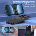 for iPhone 17 Pro Case 2025,with Magnetic Invisible Stand [Compatible with MagSafe] Shockproof Slim Translucent Anti-Slip Military Drop Protection Cover,Black