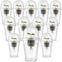 12 Pack Transparent Hydroponic Cups with Humidity Domes, 5in1 Hydroponics Growing System Kit, Clear Self Watering Planters for Indoor Plants, Herbs, Seed Starting, Root Monitoring