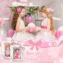 Chunful 2 Set Pink Bow Picture Frames 5 x 7 Inch Coquette Baby Shower Decorations 4 x 6 Inch Vintage Picture Photo Frames Pink Ribbon Bow Room Decor Cute Girly Birthday Gifts for Tabletop Wall Hanging